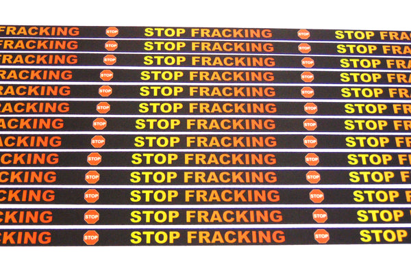 STOP FRACKING printed lanyard 15mm