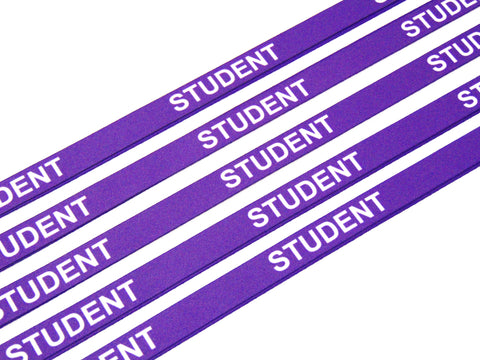 STUDENT (purple) with safety breakaway printed lanyard 15mm