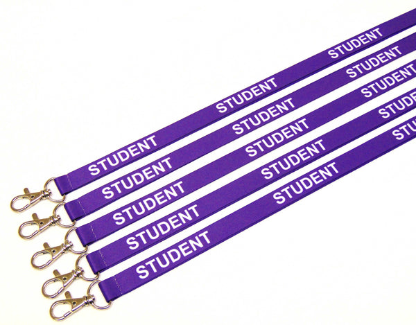 STUDENT (purple) with safety breakaway printed lanyard 15mm