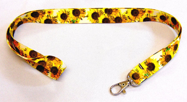 Sunflowers neck strap lanyard 20mm