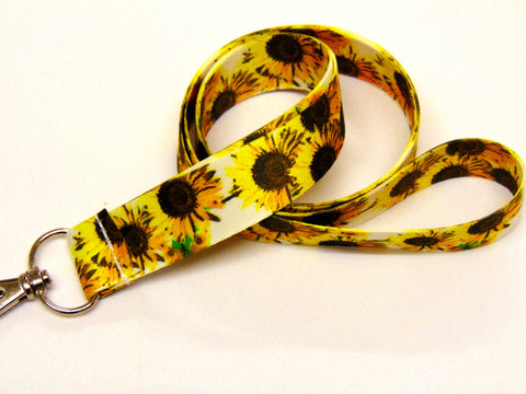 Sunflowers neck strap lanyard 20mm